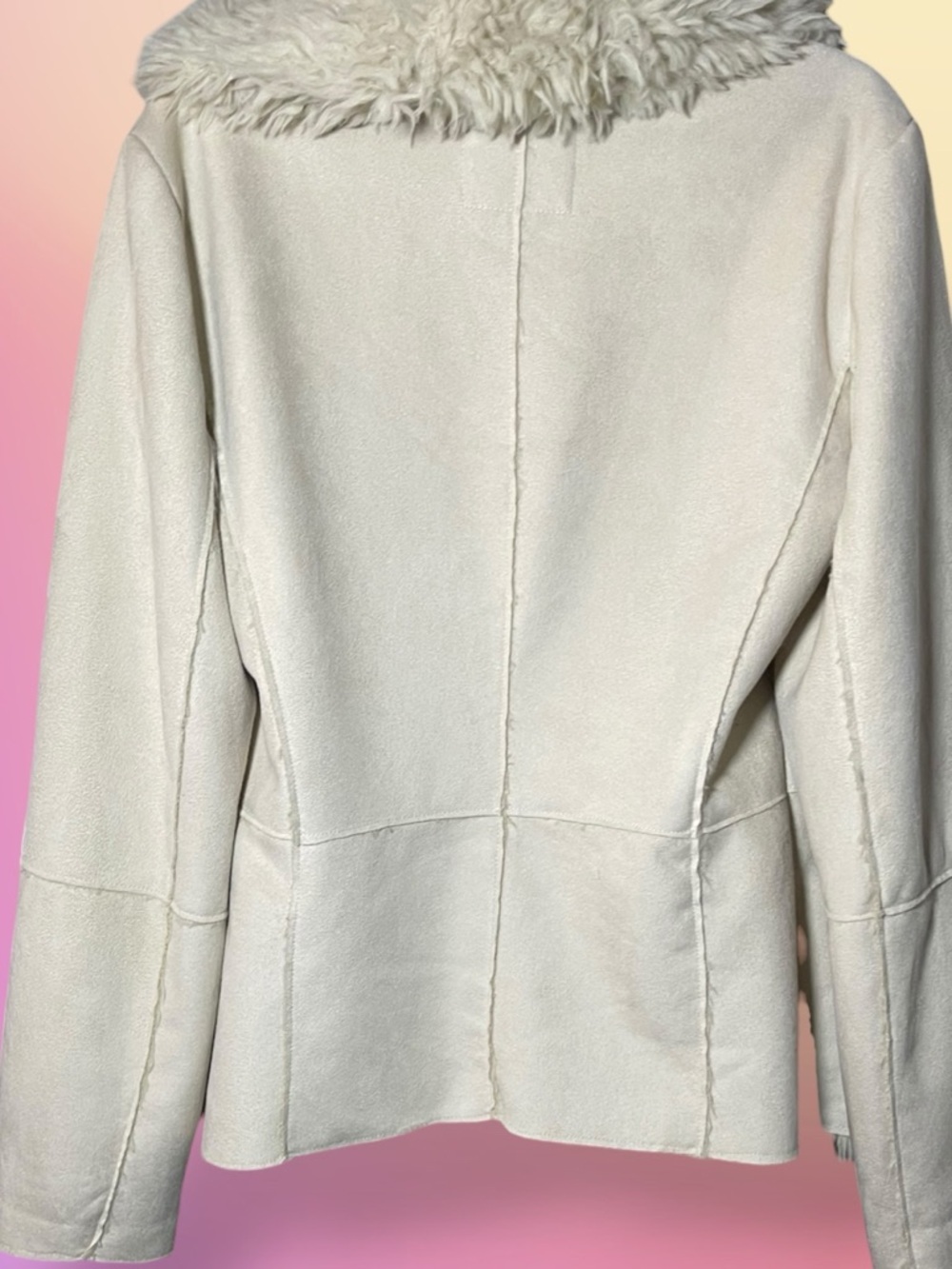 Altar'd State Cream Sherpa Wrap Jacket - Medium - Picture 14 of 15
